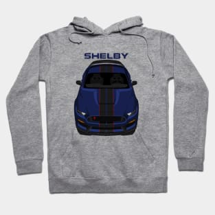 Ford Mustang Shelby GT350R 2015 - 2020 - Kona Blue - Black Stripes Hoodie